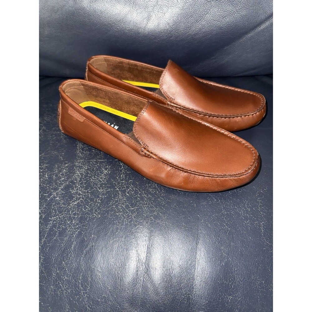 Cole Haan Grand+ Venetian Drivers Men's 11 Leather Loafers Brown NWOB - Picture 2 of 5